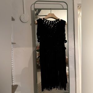 crochet vest with tassels